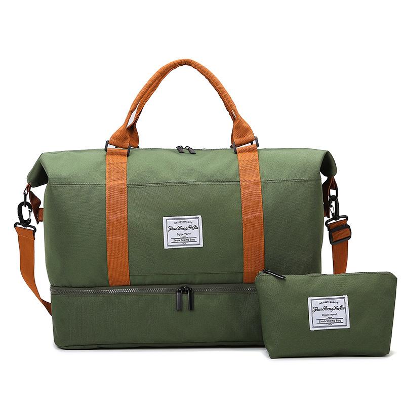 Fashion Contrast Storage Bag Simple Large Capacity Business Travel Bag Wet and Dry Separate Shoe Warehouse Gym Bag