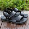 The First Layer of Cowhide Men's Beef Tendon Sole Leather Sandals Summer Hundred Tower Beach Shoes Casual Dual-purpose Green Sandals