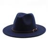 Unisex Wool Felt Fedora Hat for Men Women, Coffee Color Autumn Winter Jazz Cap, European American Fashion Top Hat