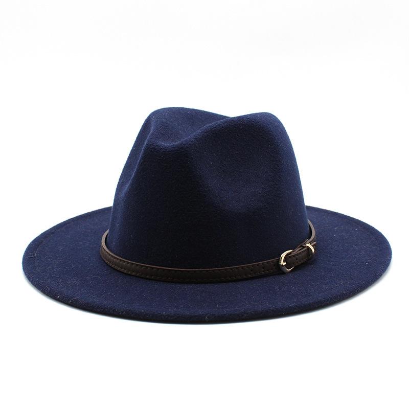 Unisex Wool Felt Fedora Hat for Men Women, Coffee Color Autumn Winter Jazz Cap, European American Fashion Top Hat