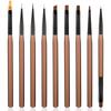 9PCS UV Gel Nail Brush Liner DIY Painting Pen Manicure Acrylic Drawing Brush For Nail Art Design Nails Tip Display Painting Tool