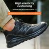 Steel Toe Work Shoes for Man Anti-smash Protective Shoes Lightweight Safety Shoes with Rotation Push Button Anti-puncture Boots