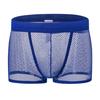 Soutong Men Underwear Hollow Out See Through Sexy Low Waist Breathable Boxer Underpants for Bathroom