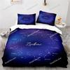 Sun and Moon Bedding Set King Queen Size Twelve Constellations Zodiac Comforter Cover Adults Astrology Polyester Duvet Cover
