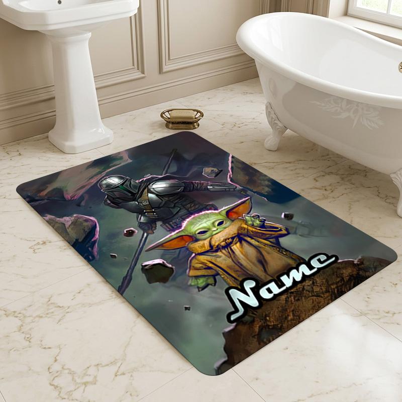 Personalized Name Yoda's Legacy Living Room Non-Slip Area Rug Soft Carpet for Bedroom Kids Playroom Sofa Office Home Decor Doormat