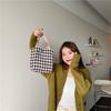 Stylish Ins Checkered Woolen Lunch Bag Chic Minimalist Tote For Everyday Use