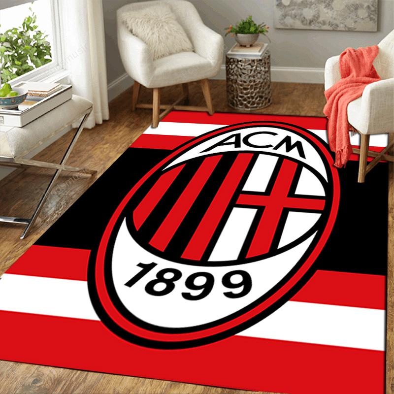 Tappeto con Motivo AC Milan Tappetino per Pavimento per Soggiorno o Camera da Letto Tappeto Morbido e Confortevole un Regalo per Compleanno e Festa.