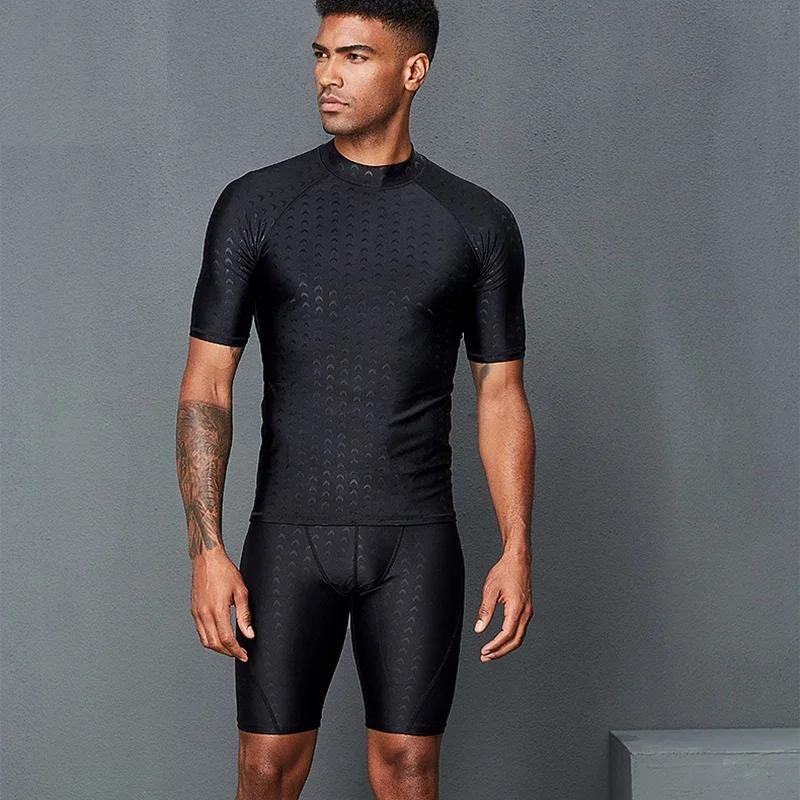 Racing Swimsuit jammer swimwear Short Sleeve Men s Tops Quick Dry Swimwear M