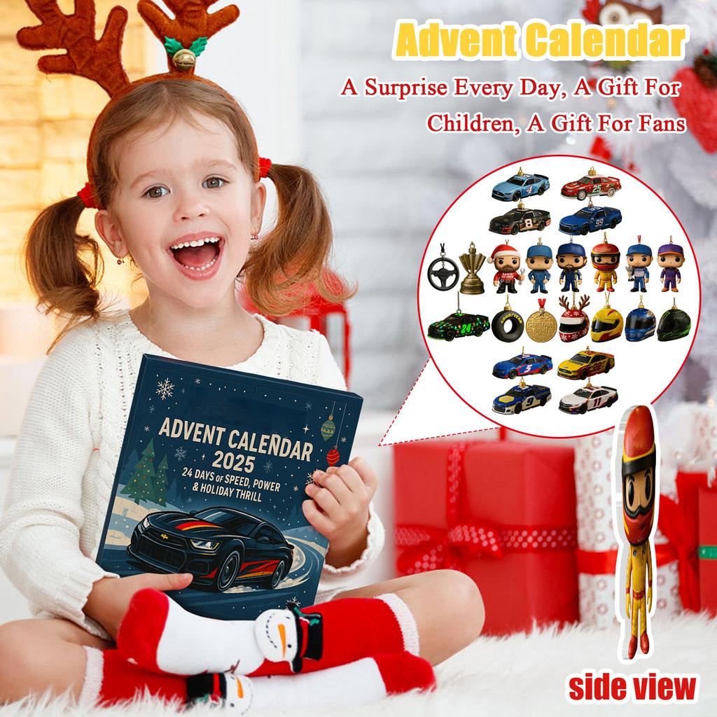 Adventní kalendář obsahuje 24 adventních kalendářů, odpočítávací kalendář a překvapivá sběratelská předměty.