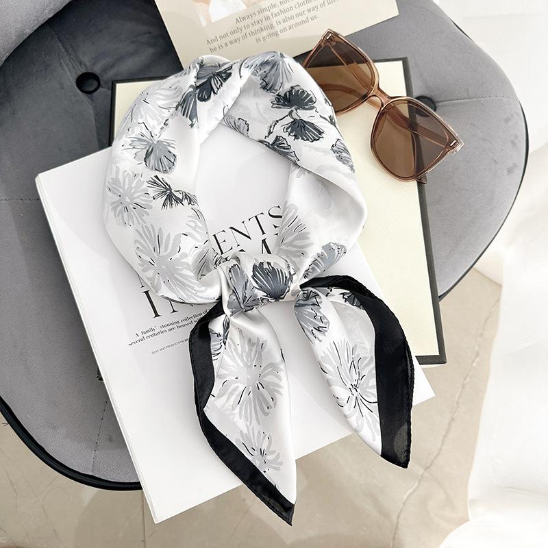 

Маленький ветер, свежий и модный темперамент, квадратное полотенце с цветочным принтом, женское ощущение высокого класса, трендовая профессиональная одежда, декоративный шарф 70*70