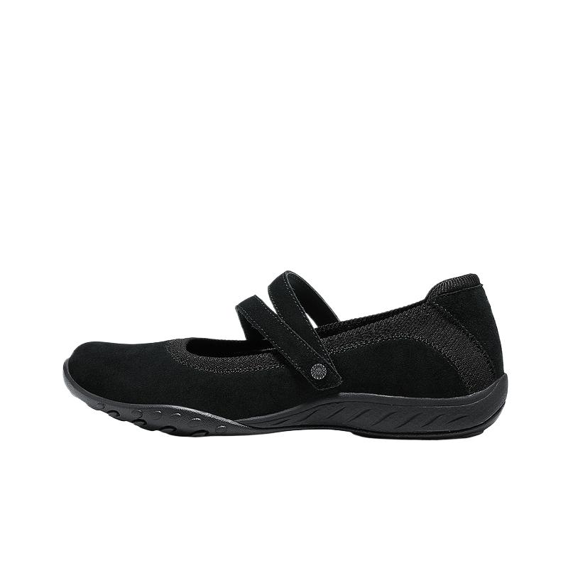 Skechers Modern Comfort Leather Fabric Comfortable Flat Buckle Soft Mary Jane Shoes Women shoes 159612-BBK 35