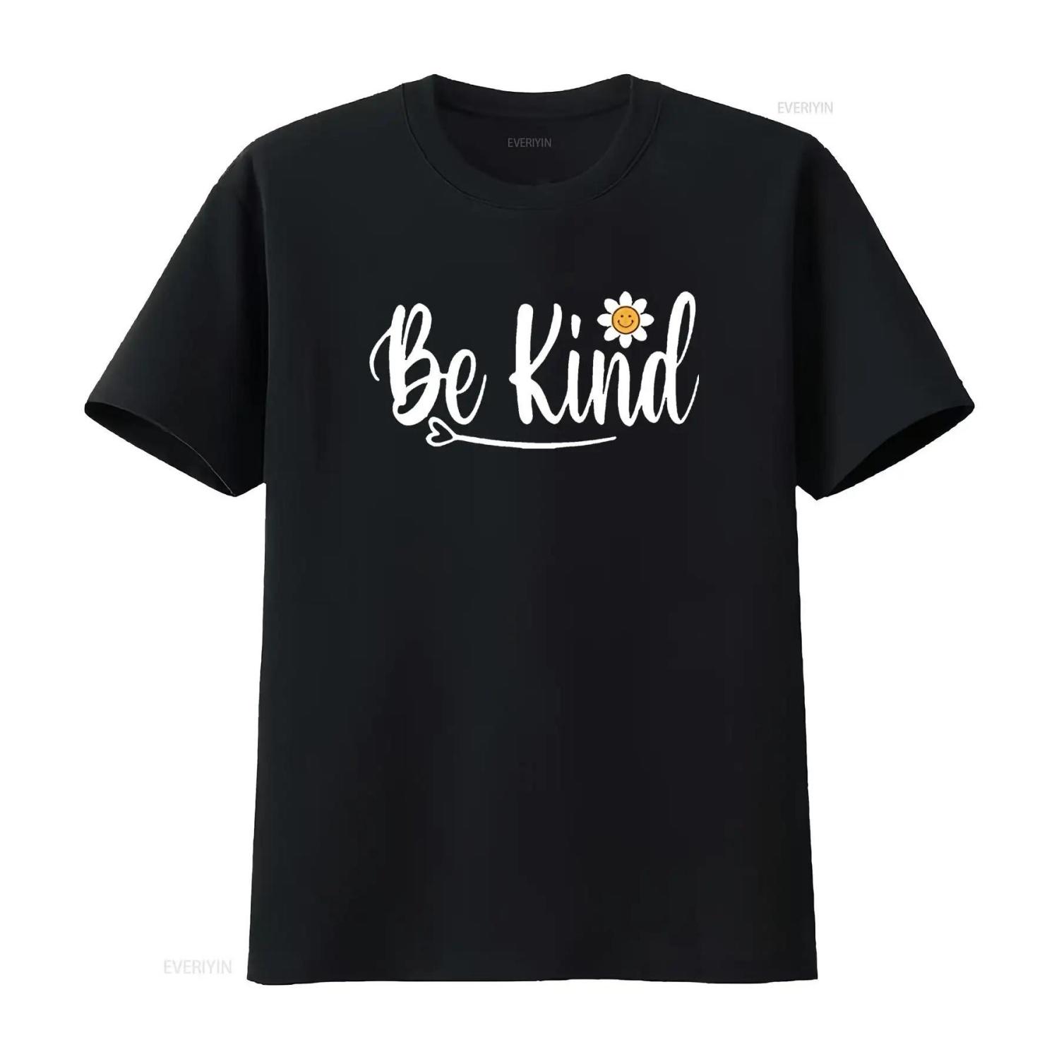 

Be Kind Dear Person Behind Me Positive Message Q Womens Top with Cool Front Comfortable and Trendy T Shirt Vintage Washed S чёрный