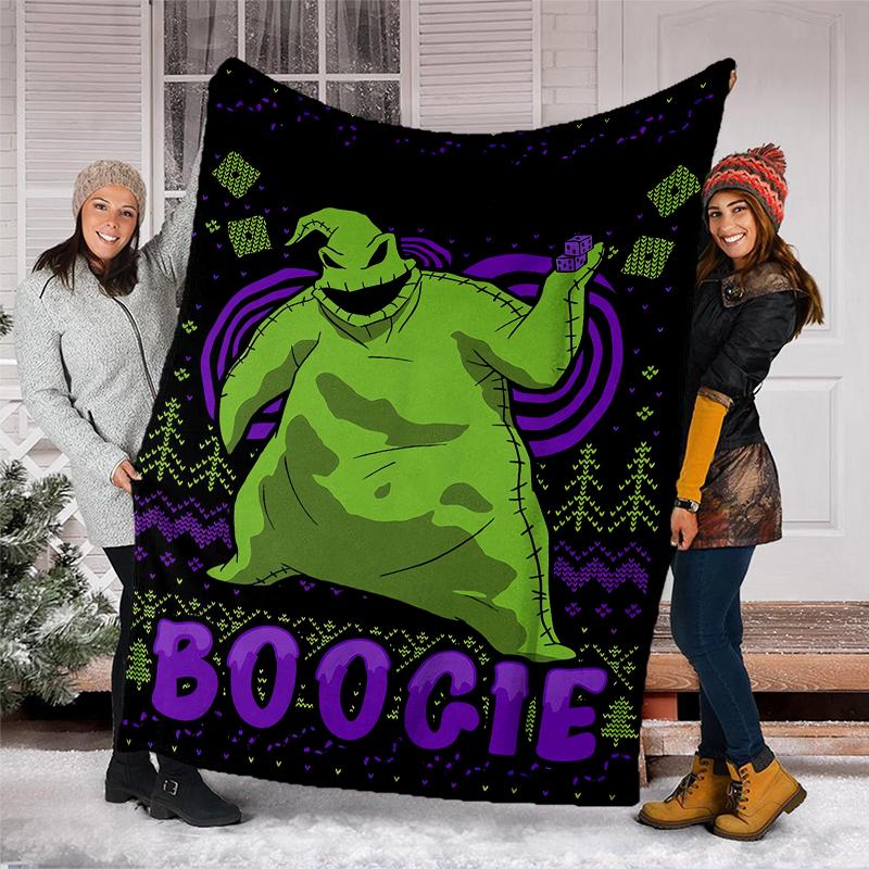 The Nightmare Before Christmas Theme Printed Blanket - Perfect for Couch, Bed, Travel & Outdoor Use | Machine Washable, Cozy & Durable.