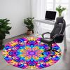 1 Stück Psychedelischer Mandala Stuhlteppich für das Büro, Weiche Bequeme Matte für Büro, Wohnzimmer, Schlafzimmer, Maschinenwaschbarer Teppich yy251112174