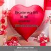 Red Double-Layer Wedding Balloon Arrangement Set for Bridal Chamber & Engagement