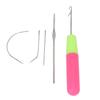 5pcs Latch Hook Set Plastic Bent Latch Hooks Crochet Needle Latch Hook Knitting Tool for Braid Hair