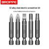 BROPPE Electric Screwdriver Bit Set - Phillips, Hex, Torx, Strong Magnetic S2 Drill Bits