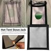 DIY Hot Tent Stove Jack Flame-Retardant Stove Jack Kit Tent Chimney Furnace Pipe Window Fireproof Pad for Camping Tent