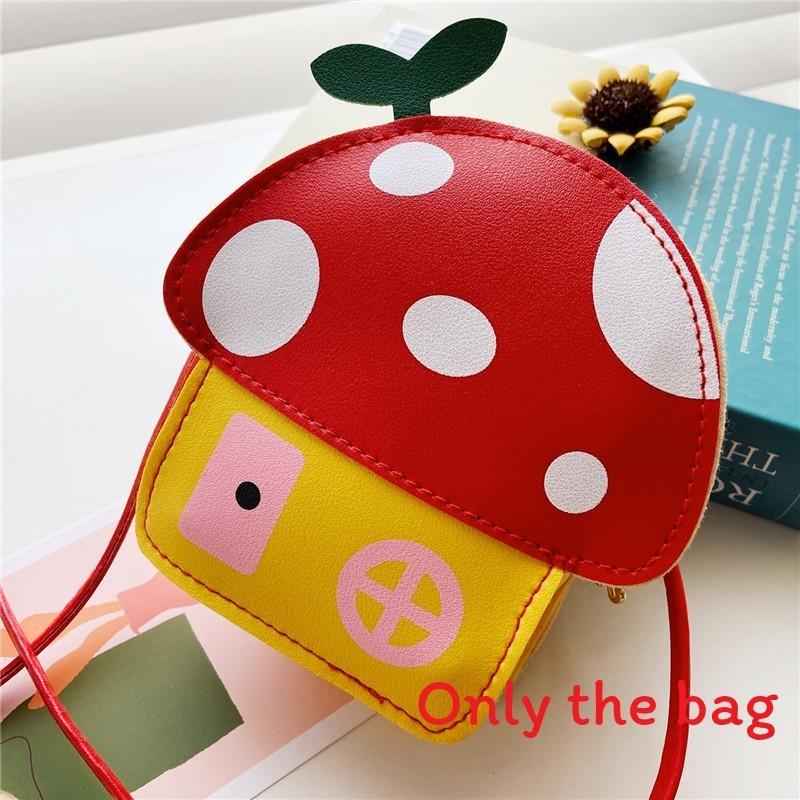 Childrens Cartoon Mushroom Shoulder Bag Waterproof Cute Girls Mini Bag For Toddlers