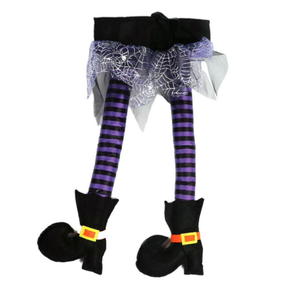 

Забавная висячая ведьма, украшение для вечеринки, реквизит для розыгрыша, Хэллоуин, ноги злой ведьмы с украшениями для обуви One size фиолетовый