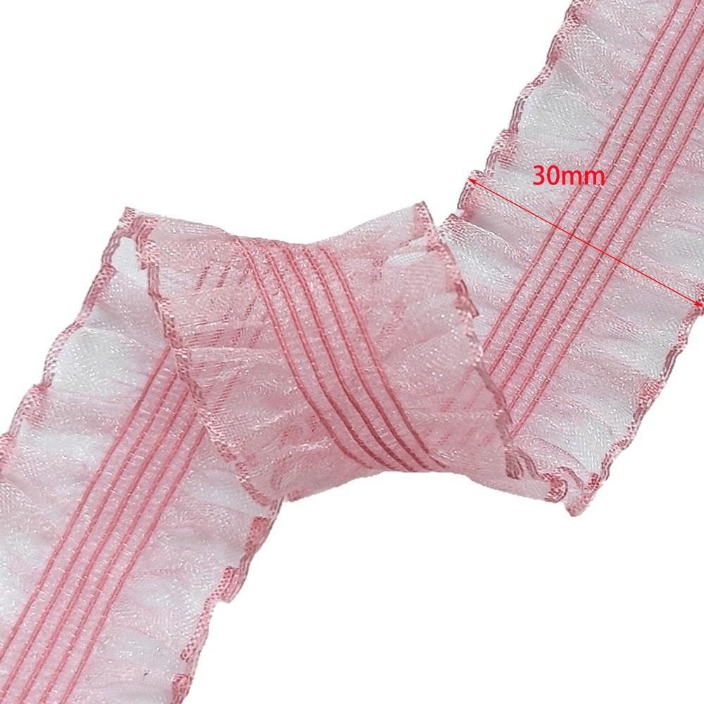 Elastic Elastic Lace Ribbon Colorful Handmade Ribbon Skirts Headwear Decorative Accessories