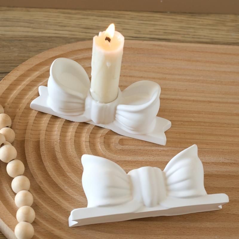 1 Pezzo Portacandele Aromatico a Forma di Fiocco Stampo in Silicone e Resina, Base per Candela a Fiocco Tridimensionale Fai-da-te in Colla gocciolante, Ornamento in Gesso
