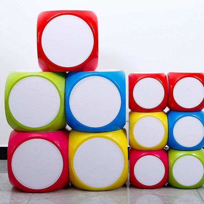 6cm Eco-friendly EVA Erasable Dice with Rounded Corners - Educational Toy & Teaching Aid for Children, Available In Various Styles
