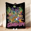 Classic Scoobydoo Spooky Monster Mashup Cartoon Anime Blanket Cozy Comfortable Throw Blanket For Bedroom Sofa Nap Lightweight Home Decor