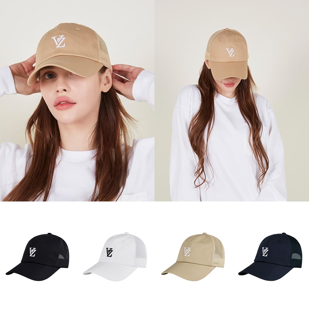 3D Monogram Side Mash Ball Cap Beige [VARZAR]