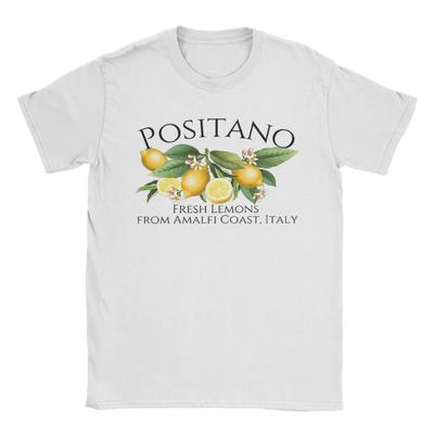 Positano Lemon T-Shirt Summer Italian Lemons Cotton T Shirts For Male Hippie Design Tshirt Short Sleeves Y2K Casual Top Tees