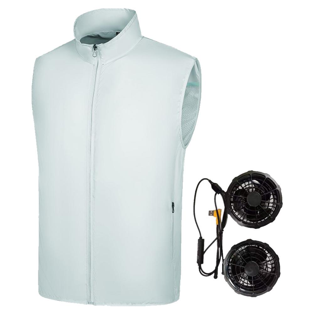 

Жилет с кондиционером, USB-зарядка, кондиционер, одежда, 3 скорости, регулируемый охлаждающий жилет для работы при высоких температурах L серый