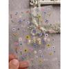 1pc Spring & Summer Floral Embossed Nail Art Stickers, 5D Adhesive Nail Decorations For Acrylic Nails, Women & Girls Nail Art Supplies