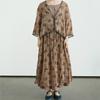 Johnature Damen Vintage Print Blumenröcke Elastischer Bund Locker Hochwertige Kleidung Sommer Locker A-Linien-Röcke