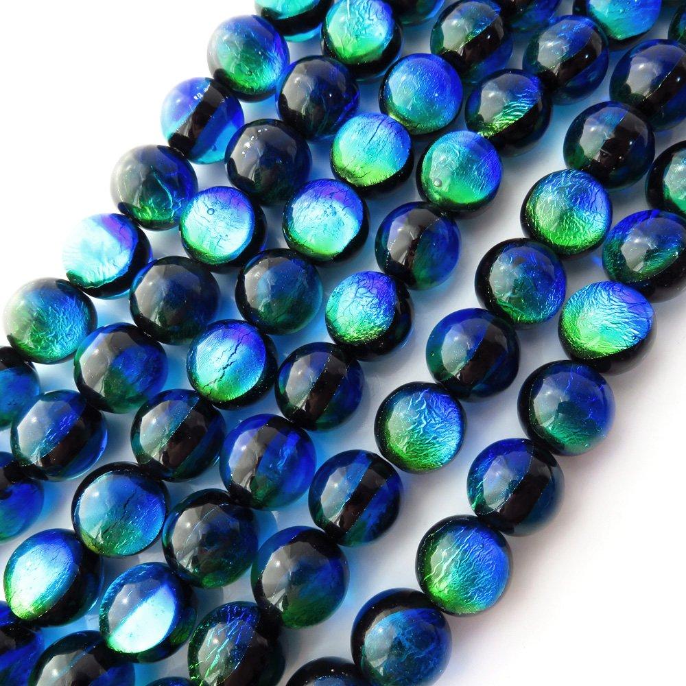 [GOLD STONE] Kerama Marine Firefly Glass Beads, 33 Beads, 12mm, from the Kerama Islands, Okinawa