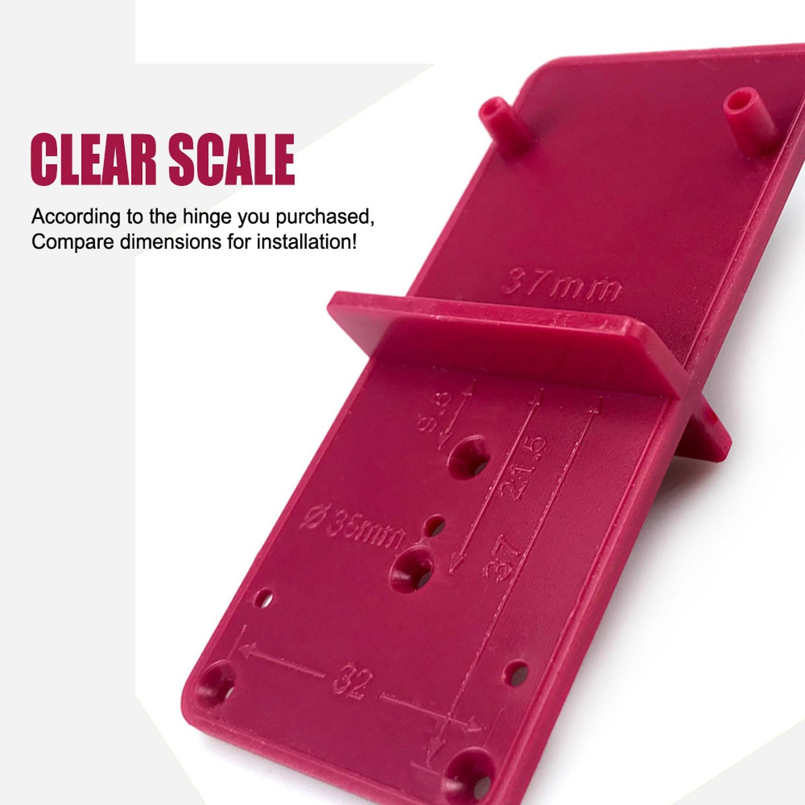 

Шаблон-кондуктор для сверления петель 35 мм и 40 мм для деревообработки - Прецизионный направляющий для сверления для установки мебельных дверей One Size