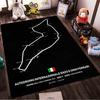 Imola Circuit Map Rug Design Non-slip rug suitable for living room and bedroom sofas.