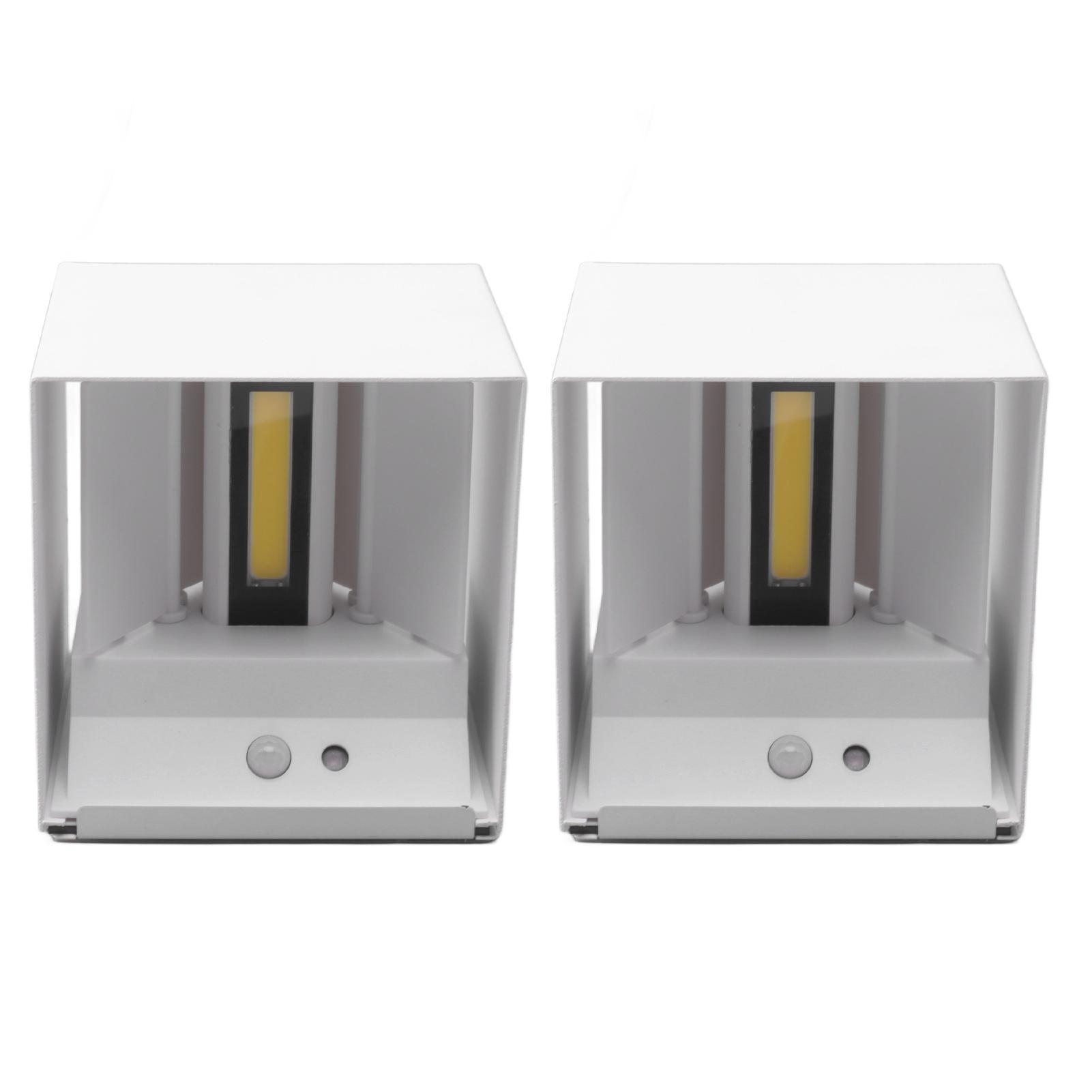 

2 Set 6W LED Wall Lamp Magnetic Base Motion Sensing Warm White Lighting Up and Down Wall Sconce for Indoor Corridor