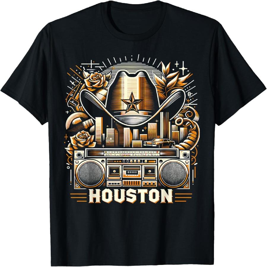 

Houston Cowboy Rap T-Shirt _ Men Women XS - 6XL _ Graphic T-Shirt XXXXXL чорний