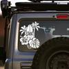 Tropische Surf-Vinyl-Autoaufkleber Wasserdichte Decals für SUV LKW Strandreisen Sommer Auto Karosserie Fenster Dekor Zubehör