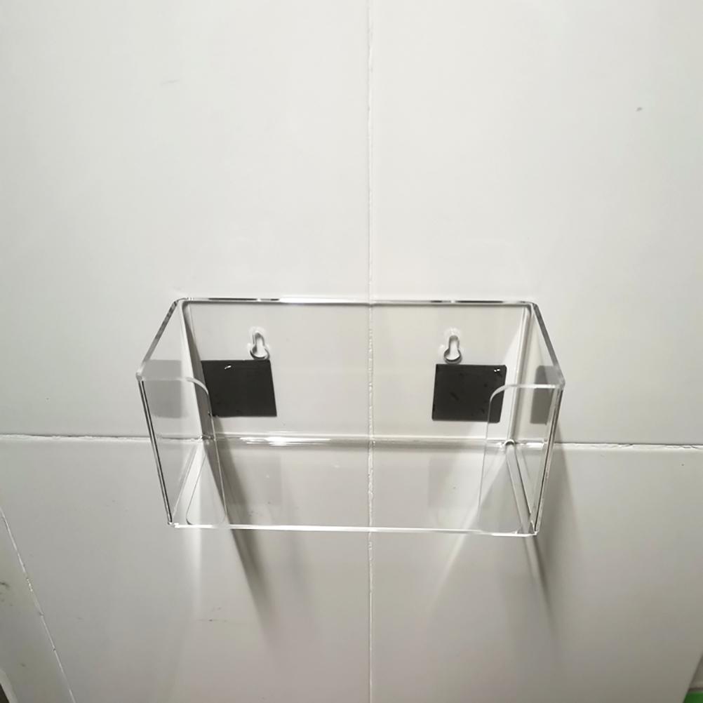 Dustproof Face Cover Gloves Dispenser Wall Mount Clear Acrylic Face Mask Storage Box Container