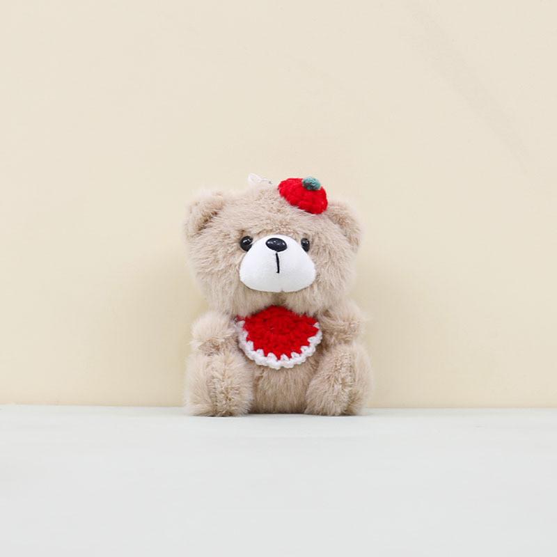 Cute And Cuddly Teddy Bear Plush Toy With Brown And White Colorful Bib For Kids