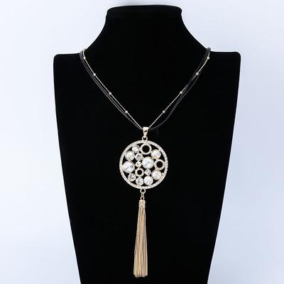 Women'S Metal Tassel Long Fashion Accessories Vintage Simple Necklace Pendant Sweater Chain