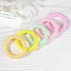 5PCS/Set Solid Color Telephone Wire Elastic Hair Bands Women Girls Cord Rubber Band Stretch Hair Accessories Headband Gum Holder