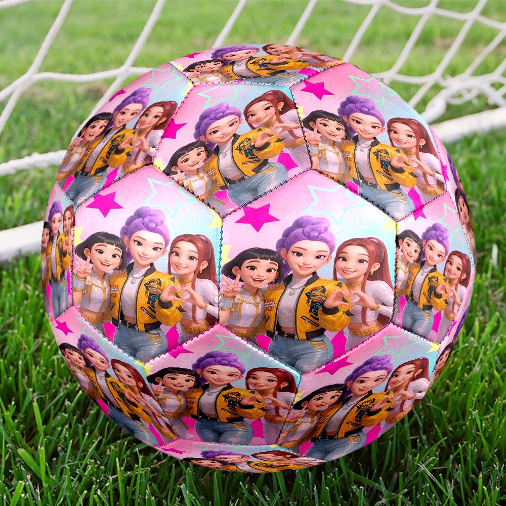 K-pop Demon Hunter Adventure Size 5 Soccer Ball,Indoor/Outdoor Suitable for Training Matches Tournaments Practice Games Perfect Gift for Fan