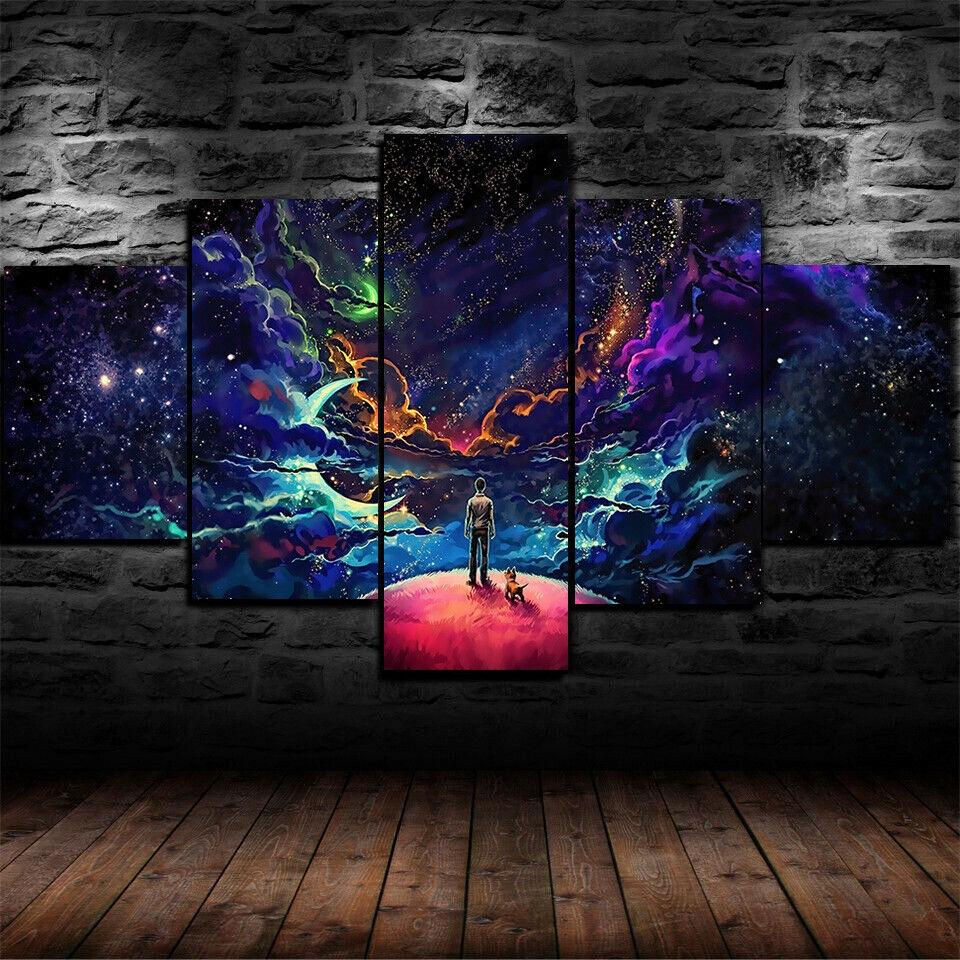 Modular Canvas Print Picture Wall Art 5 Pieces Fantasy Art Landscape Poster Painting For Living Room Home Decor Frame Artwork
