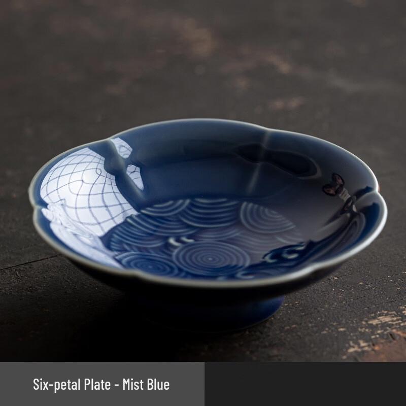 

Retro Zen Ceramic High-Foot Snack Plate