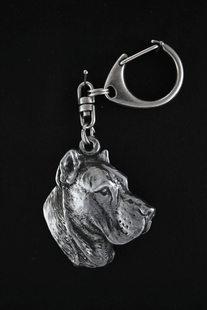 Presa Canario, Dogo Canario, Kanarischer Mastiff - Versilberter Schlüsselanhänger mit Hund, Handtaschen-Deko, Rucksack-Anhänger der Marke Art-Dog