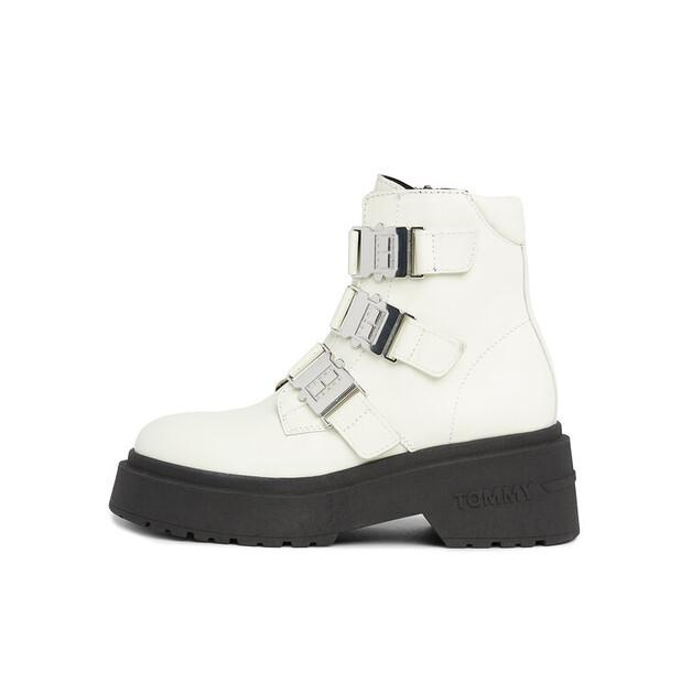 Ботильоны Tommy Jeans Tjw Chunky Boot Hardware EN0EN02443 Ecru