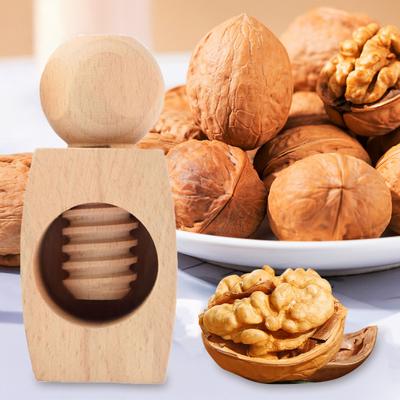 Kestane Kırıcı Ahşap Ceviz Kırıcı İş Gücü Tasarruflu Sağlıklı Ceviz Kabuğu Soyucu Kolay Tutuşlu Fındık Açıcı