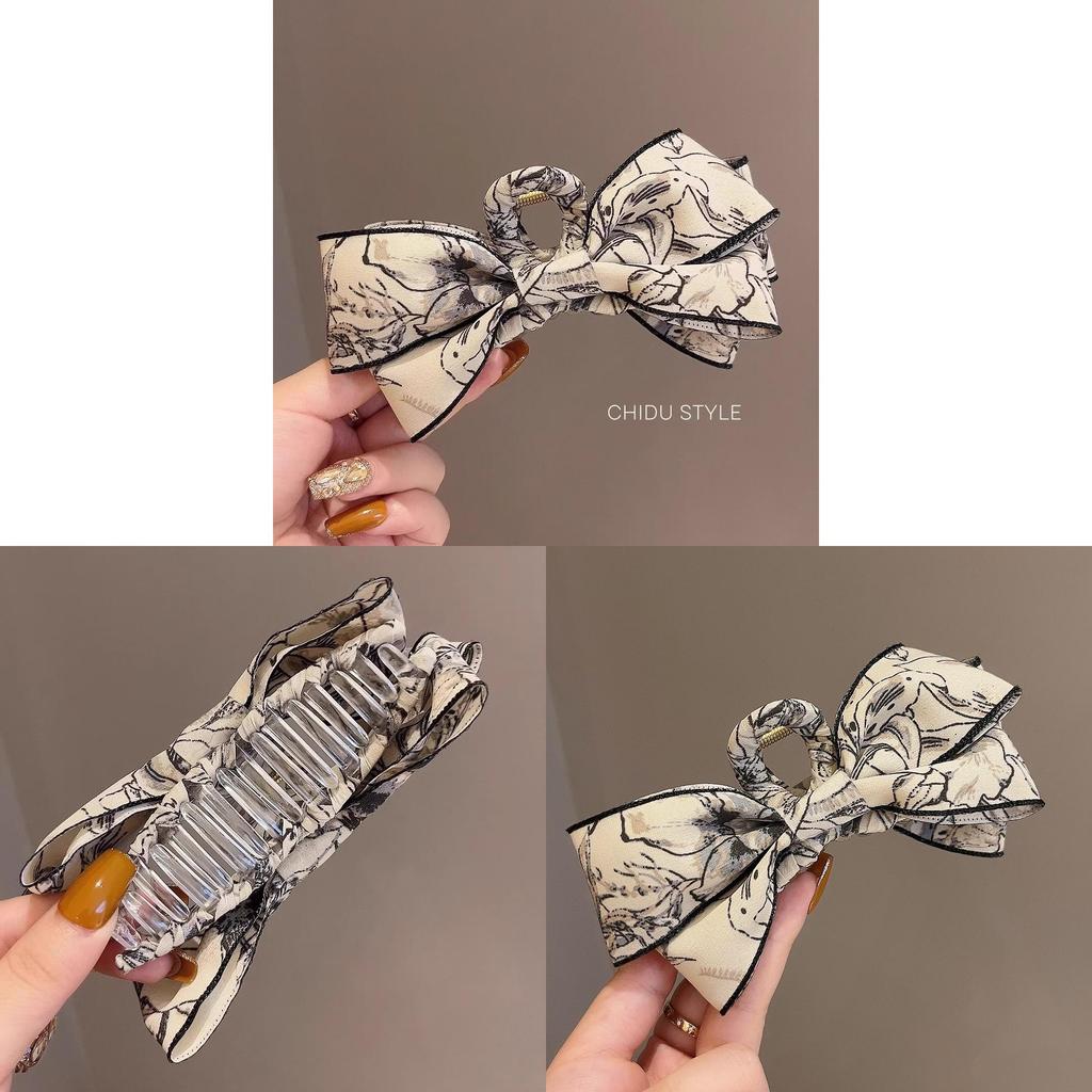 Summer Butterfly Bow Hair Clip For Women With Fabric Style For Casual Daily Use